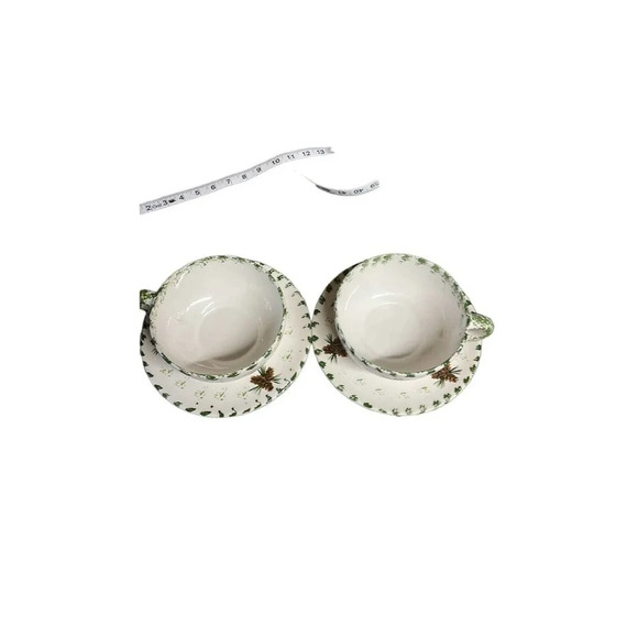 Set of Two New Handmade Pine Cone Soup Bowls - Picture 8 of 8